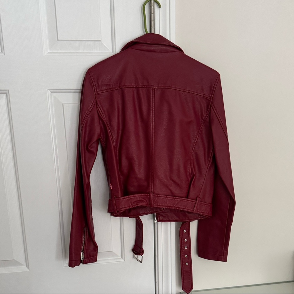 Levi's Burgundy Leather Jacket - Picture 4 of 4